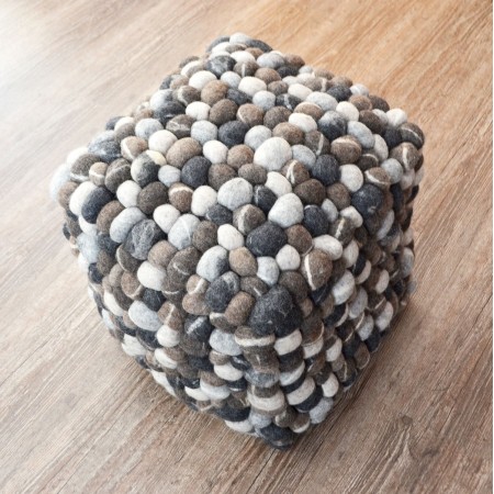40x40x40cm Felt Stone Ball Pouf / Stool / Ottoman