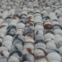 Tie Dye Handamde Felt Ball Rug 2