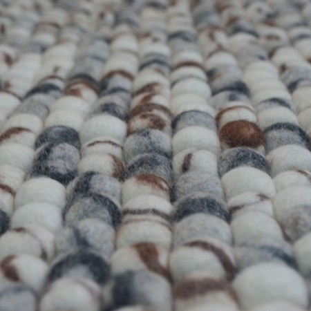 Tie Dye Handamde Felt Ball Rug