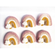 6x7cm Wool Felt Rainbow 2