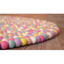 Cheerful Candy Felt Ball Rug 2