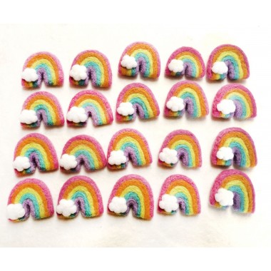 6x7cm Wool Felt Rainbow 6x7cm Wool Felt Rainbow