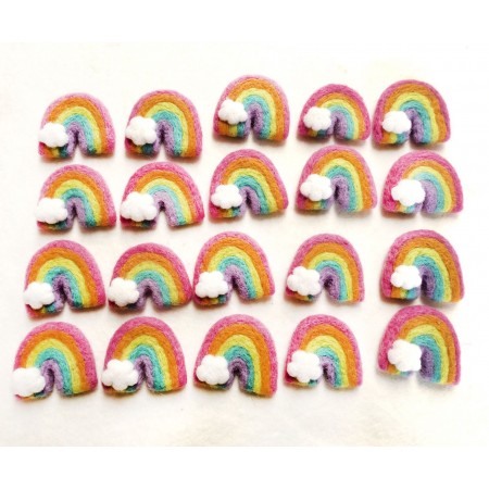 6x7cm Wool Felt Rainbow