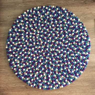 Mix Berry Felt Ball Rug