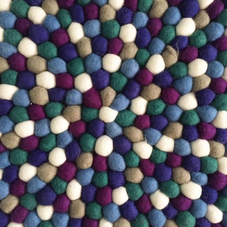 Mix Berry Felt Ball Rug