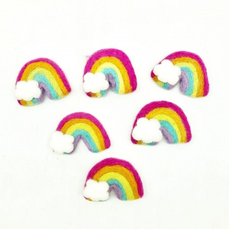6x7cm Wool Felt Rainbow