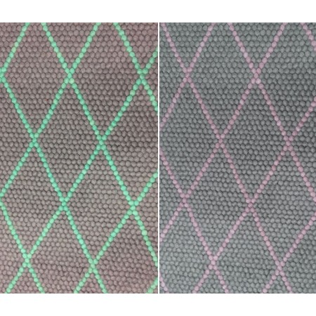 Cross Pattern Felt Ball Rug