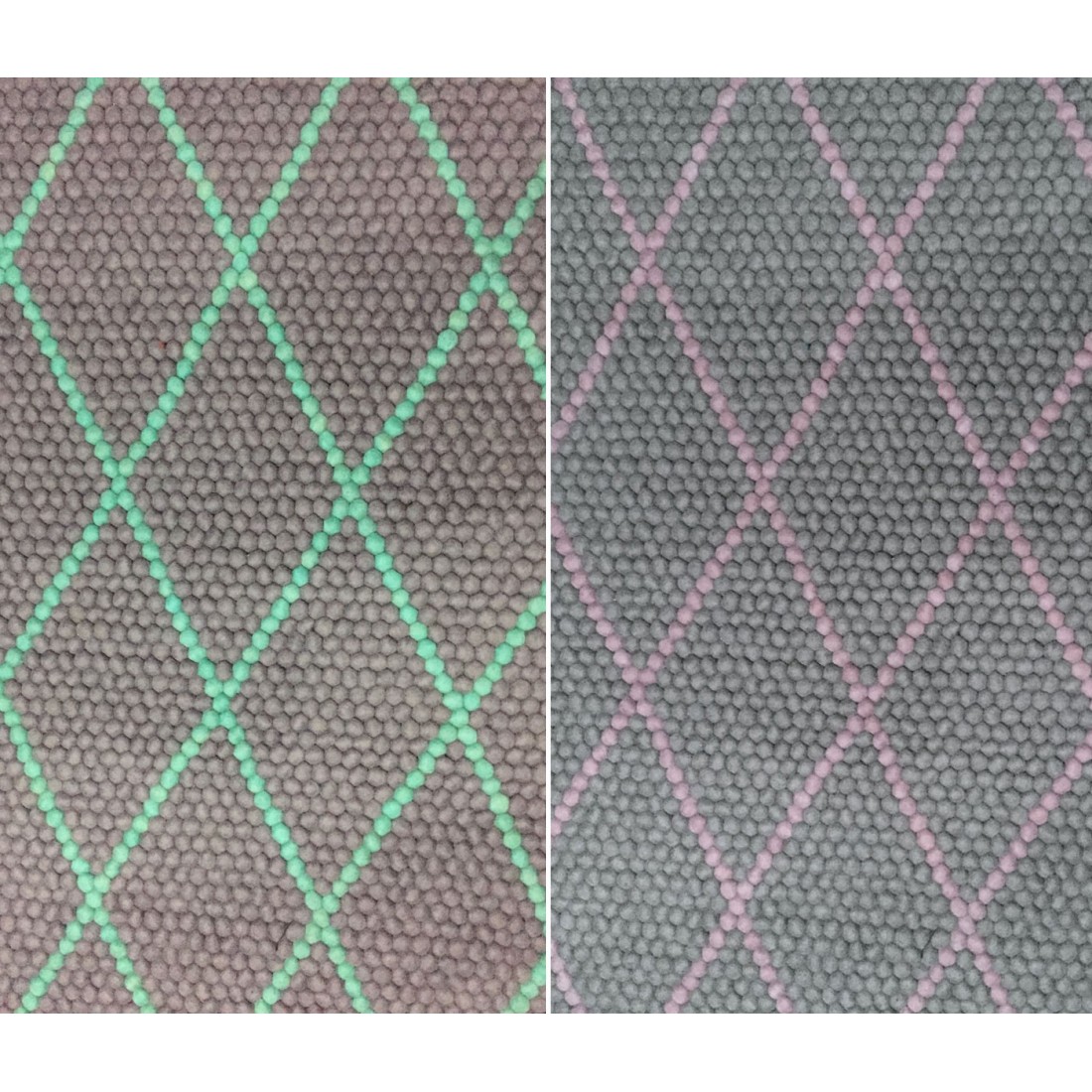 180x120cm Multicolored Rectangle Felt Ball Rug