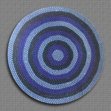 Spiral Color Band Felt Ball Rug