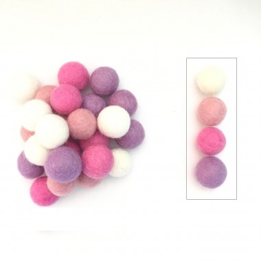 2cm Cute Pink Felt Ball Package