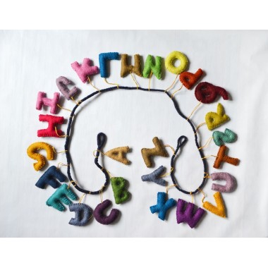 150cm Stitched Felt Alphabet Set Garland