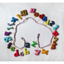 150cm Stitched Felt Alphabet Set Garland 2