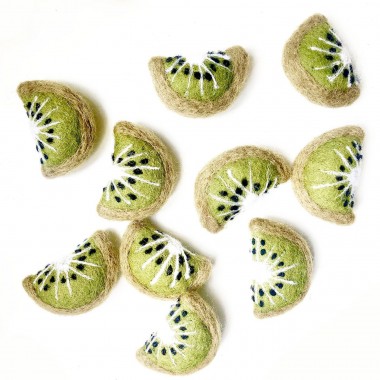 6cm Felt Kiwi Slice