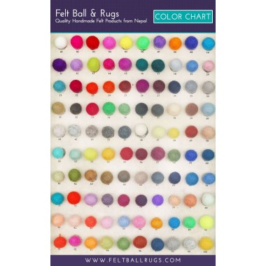 Felt Ball Color Chart Box / Sample...