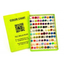 Felt Ball Color Chart Box / Sample Package