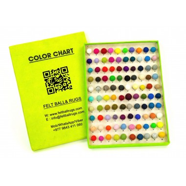 Felt Ball Color Chart Box / Sample Package