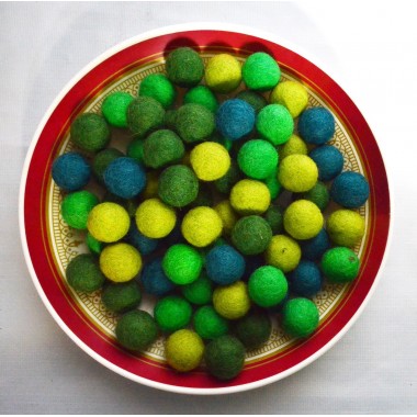 Evergreen Forest 2cm Felt Balls Package