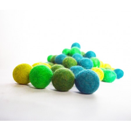 Evergreen Forest 2cm Felt Balls Package
