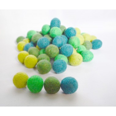 Evergreen Forest 2cm Felt Balls Package