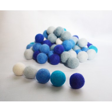 Ultra-Marine 2cm Felt Balls Package