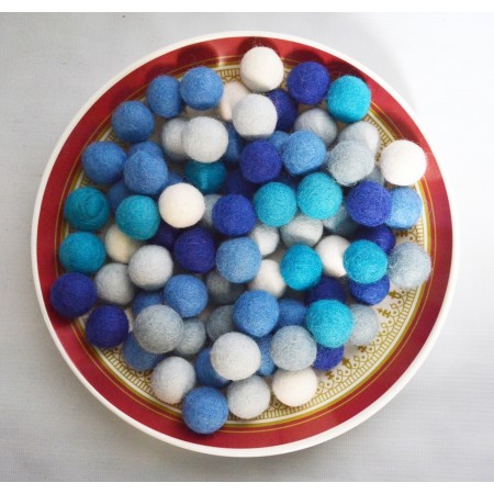 Ultra-Marine 2cm Felt Balls Package