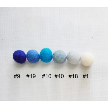 Ultra-Marine 2cm Felt Balls Package Ultra-Marine 2cm Felt Balls Package