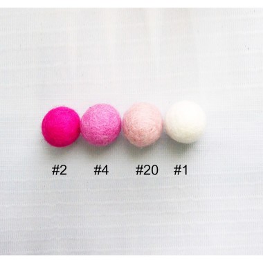 Gorgeous Pink 2cm Felt Balls Package