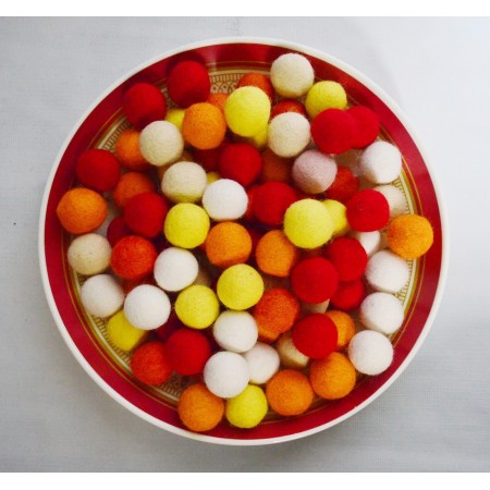 Blazing 2cm Felt Balls Package