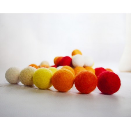 Blazing 2cm Felt Balls Package