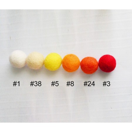 Blazing 2cm Felt Balls Package