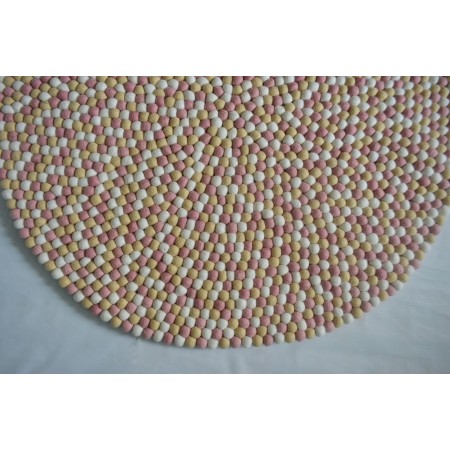 Antique Creamy Pink Felt Rug