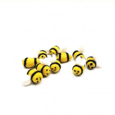 3cm Needle Felted Wool Bumblebee