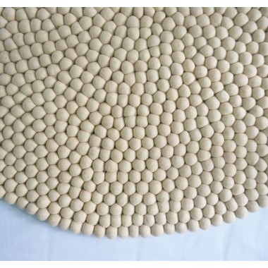 Off White Bachelor Handmade Felt Rug