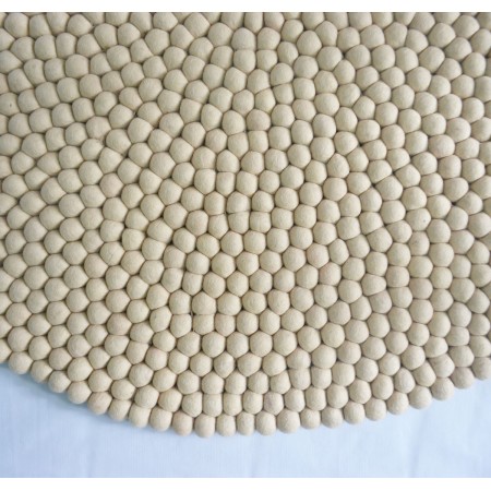 Off White Bachelor Handmade Felt Rug