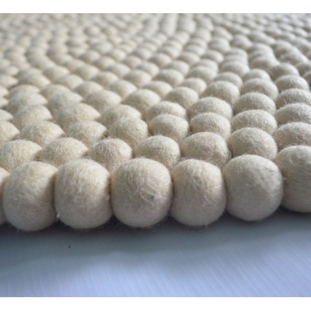 Off White Bachelor Handmade Felt Rug