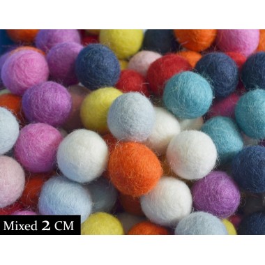 Mixed Handmade 2cm Felt Balls Package