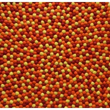 Blazing 3 Color Felt Ball Rug Nepal 2
