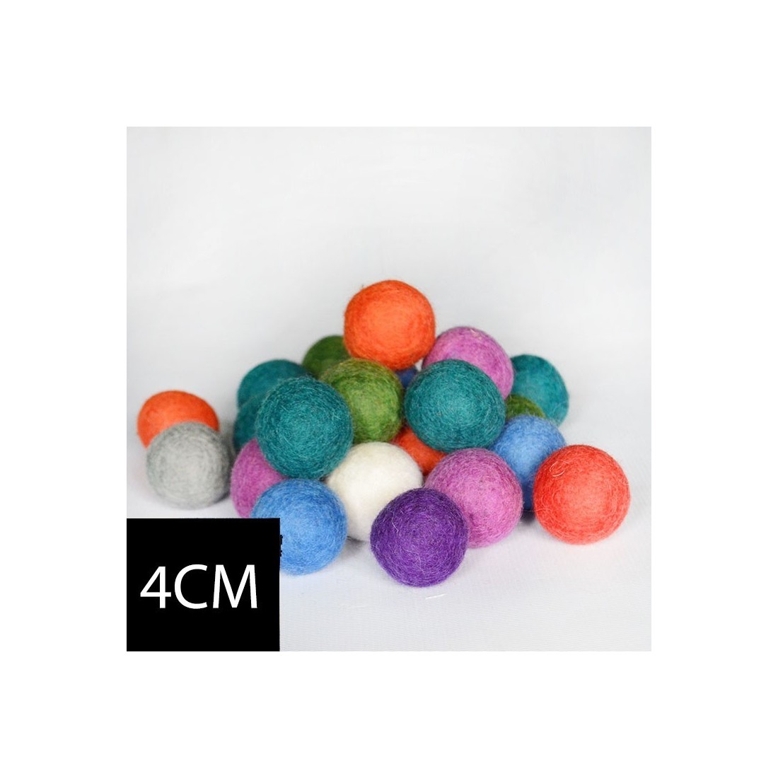 10 Jumbo Felt Balls - 4CM Wool Felt Balls - 100% Wool Felt Balls -  (4cm/40mm) - Big Wool Felt Balls - Big Felted Balls - Wool Felt Pom Poms