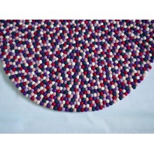 Pink & Purple Orchid Color Felt Rug 2