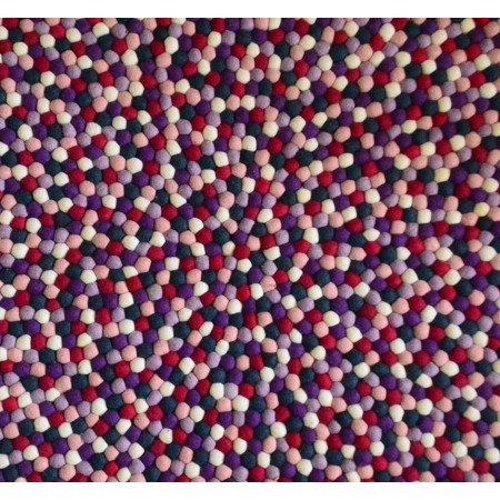 Pink & Purple Orchid Color Felt Rug