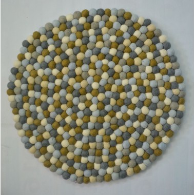 Desert 5 Color Felt Ball Rug