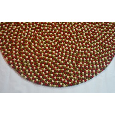 Christmas Felt Ball Rug Christmas Felt Ball Rug