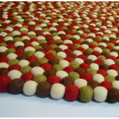 Christmas Felt Ball Rug Christmas Felt Ball Rug