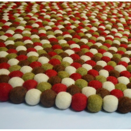 Christmas Felt Ball Rug