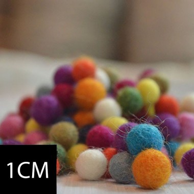 1cm Felt Balls ~ Purple Color Felt Wool Balls ~ Handmade Pom Pom Woollen Beads 