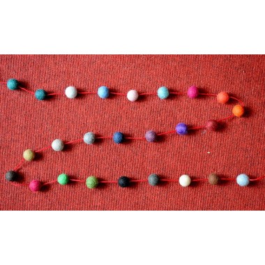 200cm Multicolor Felt Ball Garland
