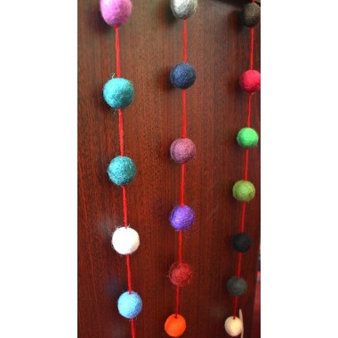 200cm Multicolor Felt Ball Garland