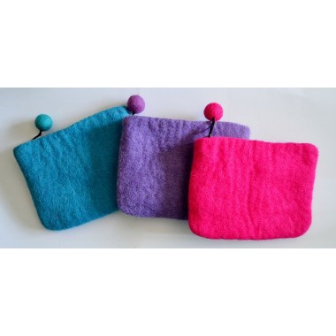 Plain Handmade Felt Purse