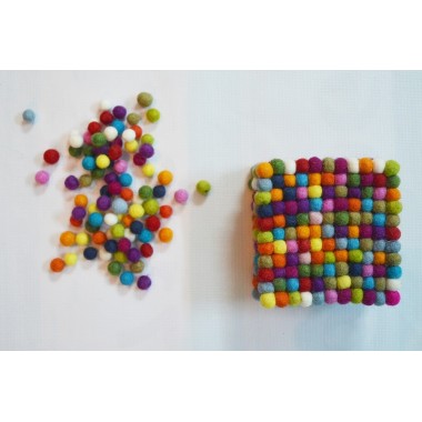 Colorful Handmade Rectangle Felt Ball...