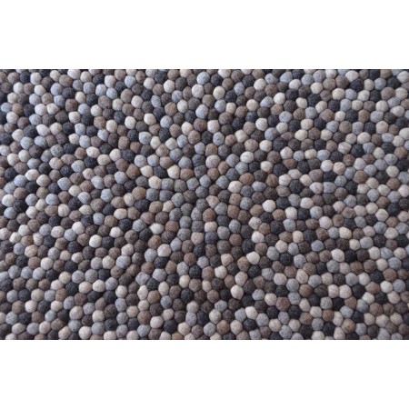 Handmade Natural Felt Ball Rug